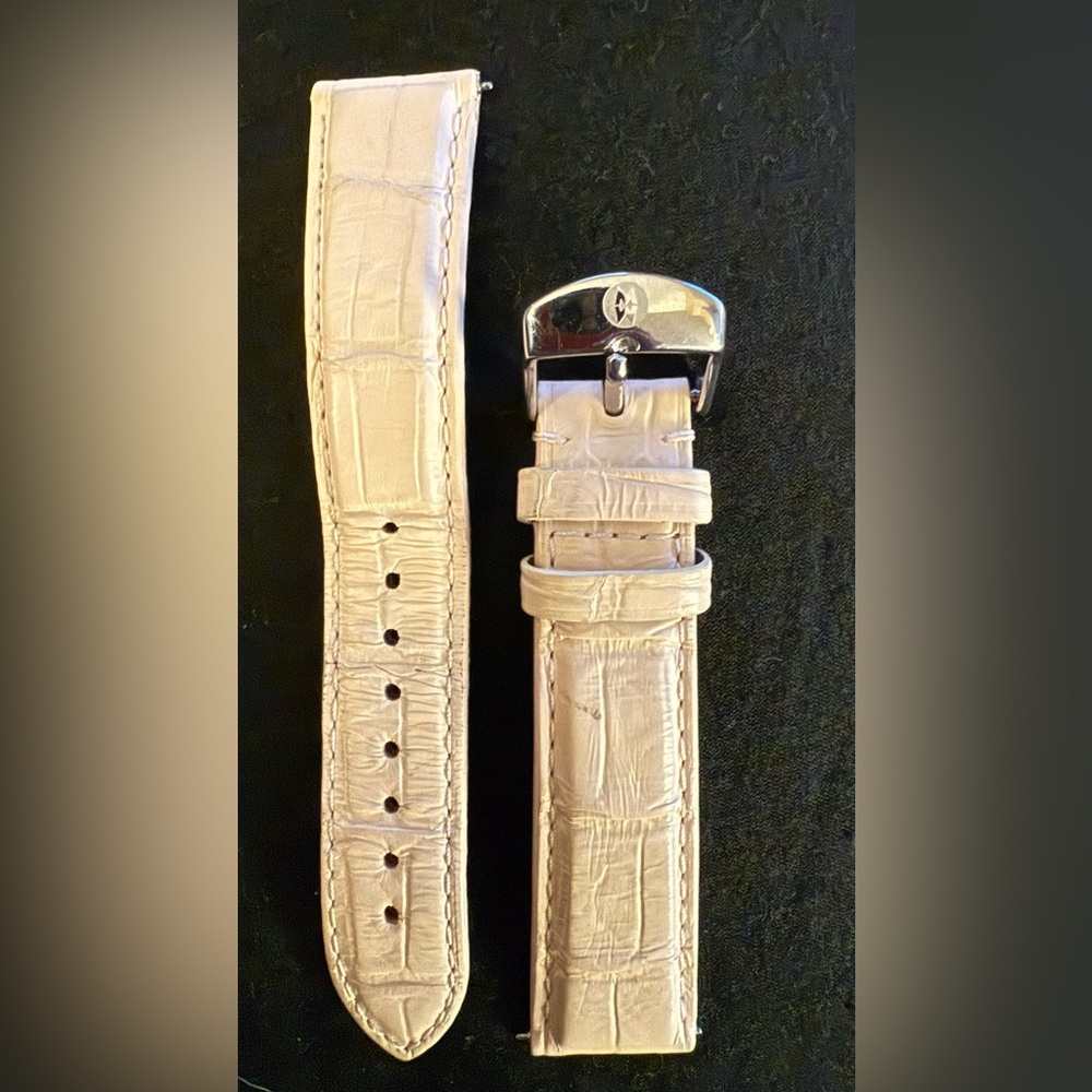 Michele Blush alligator watch strap.